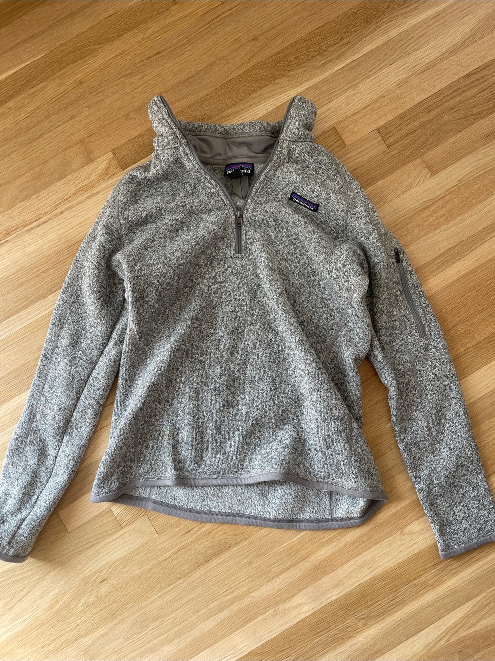 Patagonia Heather Gray Quarter-Zip Turtleneck Fleece